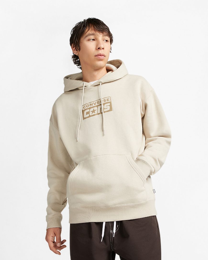 Mikiny S Kapucňou Converse CONS Fleece Pullover Panske Siva | SK PCMAF7